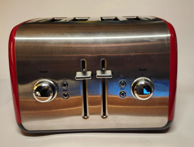 KitchenAid Model KMT4115ER0 4 Slice Stainless Steel Bread Toaster Red 
