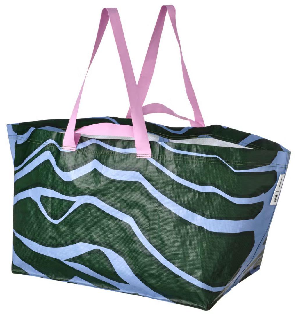 Marimekko＆IKEA BASTUA バストゥア Marimekko BASTUA IKEA Reusable Carry Large Shopping Bag blue from