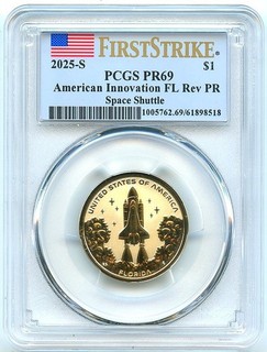 2025 S Innov Reverse Proof Dollar Florida PCGS PR69 First Strike Free Shipping!