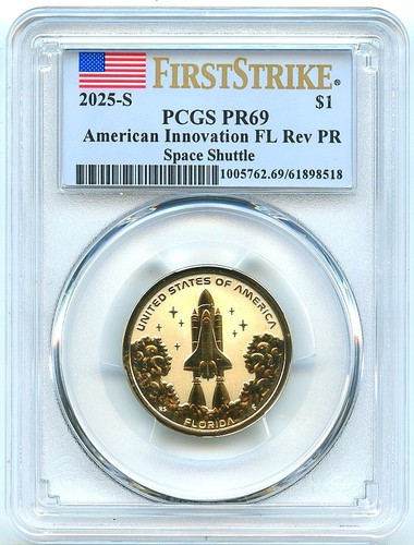 2025-S Innov Reverse Proof Dollar Florida PCGS PR69 First Strike Free Shipping!