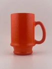 Vintage MCM Hazel Atlas Orange Peel Textured Coffee Mug 8oz Milk Glass