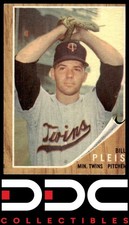 1962 Topps #124b Bill Pleis Minnesota Twins Near Mint or Better