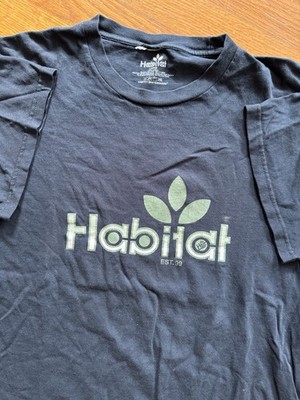 Vintage Y2K Habitat Skateboards Logo Shirt Alien Workshop Birdhouse Large