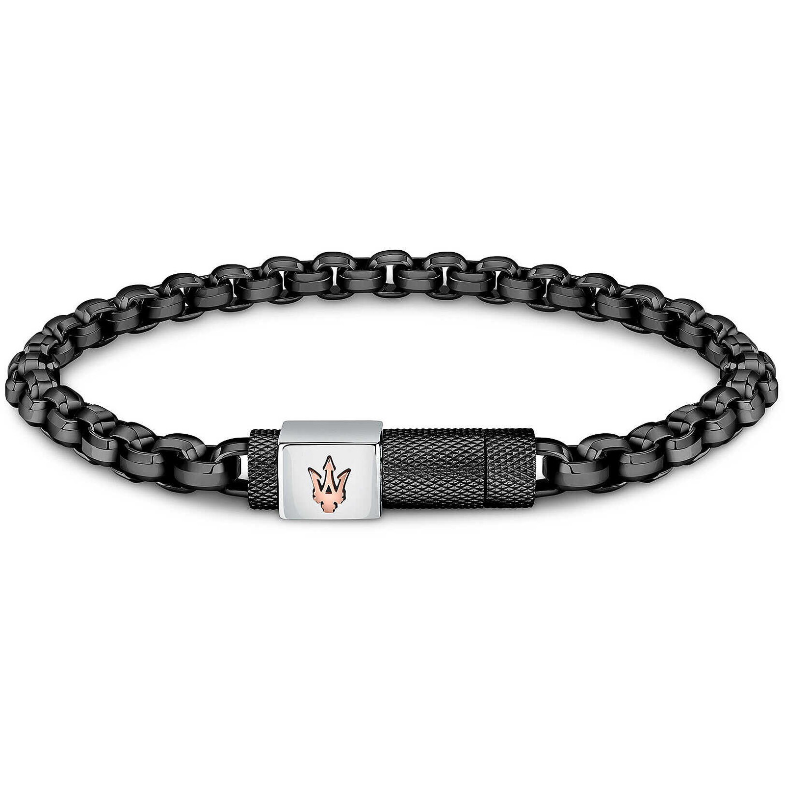 MASERATI Mens Bracelet JM223ATK26 Stainless Steel Black