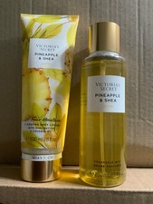 VICTORIA'S SECRET PINEAPPLE  SHEA GLOW MIST AND LOTION SET