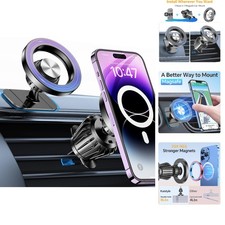 MagSafe Car Mount with 20 Strong Magnets - Secure iPhone Holder for Safe Driving