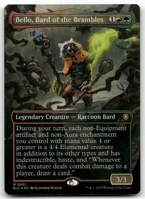 Bello, Bard of the Brambles (Borderless) #1 (Foil) NM Bloomburrow BLC Magic MTG