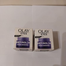 2x Olay Eyes Retinol 24 Night Eye Cream Renew & Hydrates (2 Boxes) New 2x15ml