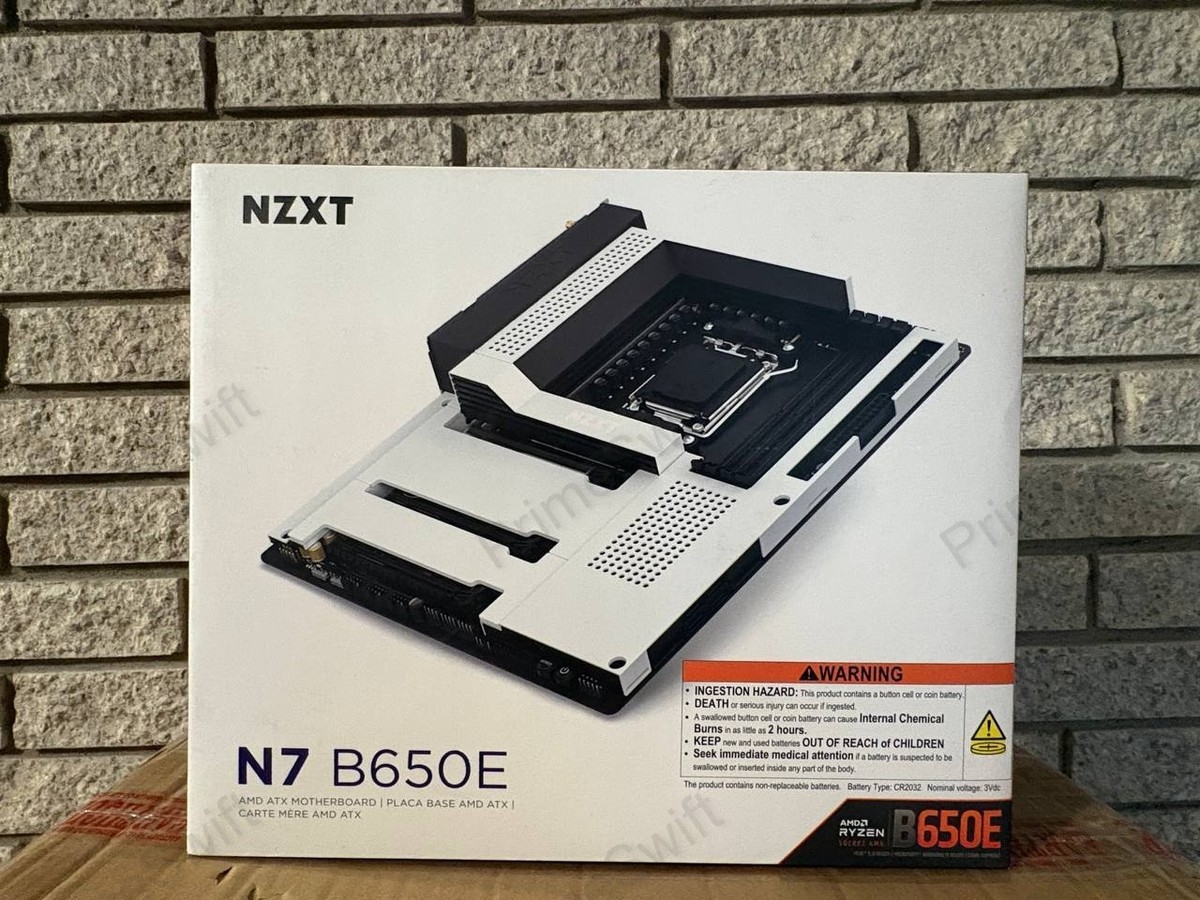 NZXT N7 B650E AMD AM5 ATX Motherboard WiFi Bluetooth DDR5 PCIe 5.0 