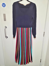 boden woolen stripe dress long beautiful spring H31