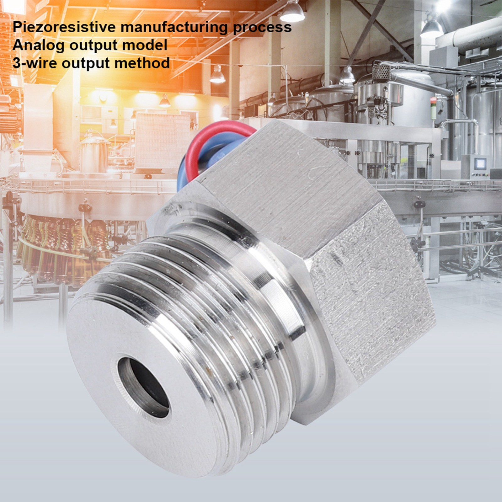 Pressure Transmitter Sensor G1/2 Flat Flim 0-10/30/100/300/500Bar 5V DC Analog