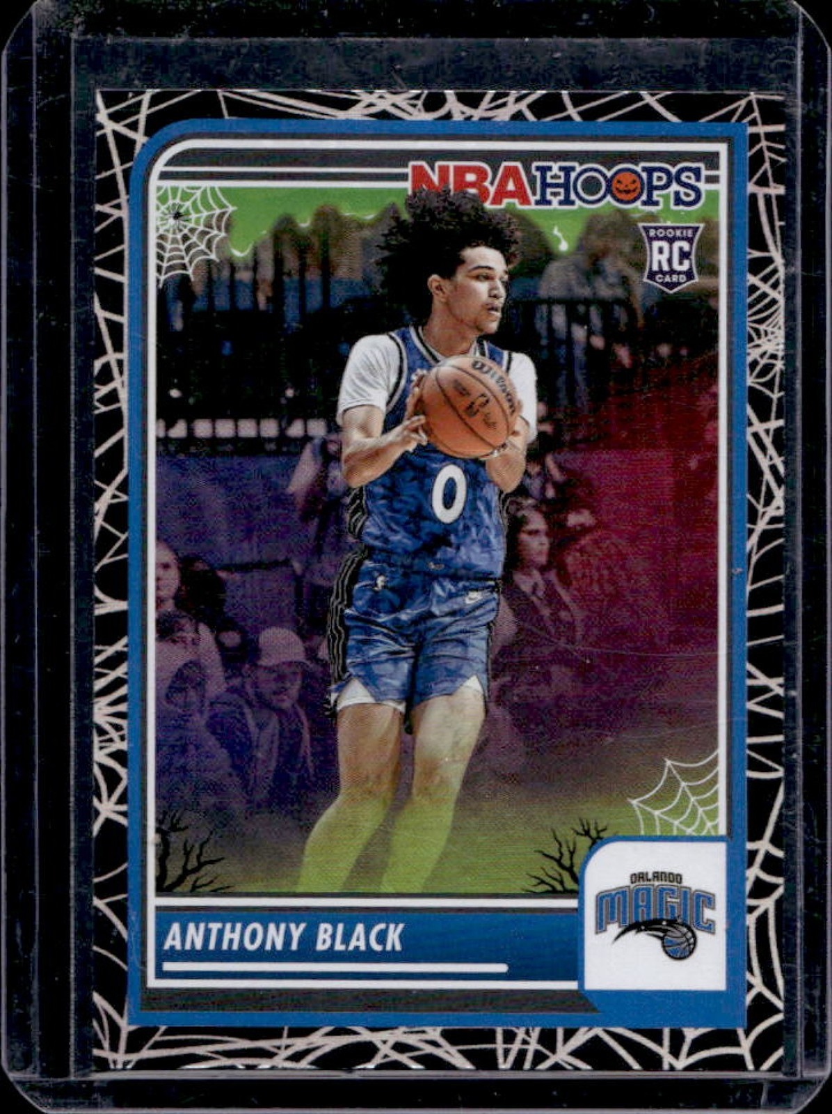 2023-24 Panini Hoops Haunted Anthony Black RC Holo Webs Rookie #88 Magic