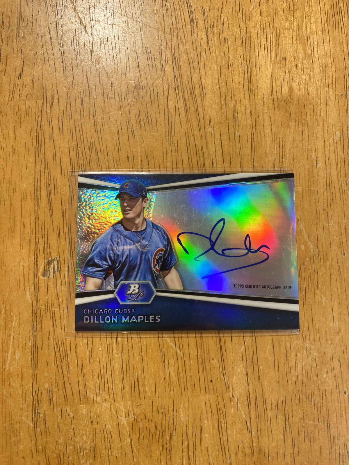 Dillon Maples Autograph - 2012 Bowman Platinum AP-DM - Chicago cubs
