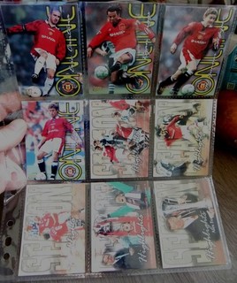 RARE VINTAGE x9 MANCHESTER UNITED FUTERA TRADING CARDS 1997 HIGHLIGHTS ONLINE