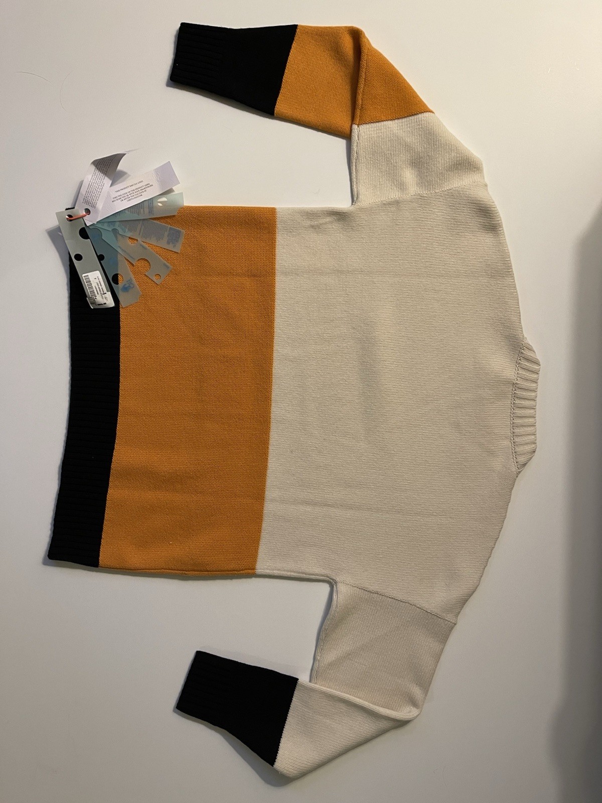 Off-White Colorblock Logo Wool Pullover Sweater B… - image 3