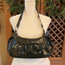 Y2K Expressions NYC Black shoulder bag with silver hardware