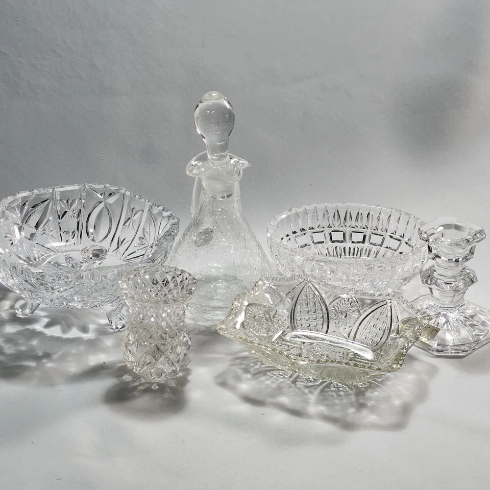 Vintage Brilliant Cut Lead Crystal Glass Set Of 6 Pcs - Image 3 of 4