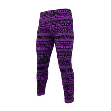 Nike Girl's Purple Black White Nike Logo Athletic Track Leggings Pants 6