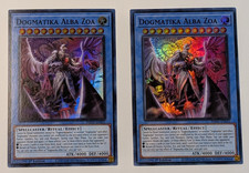 Yugioh TCG Card - 2x Dogmatika Alba Zoa - PHHY-EN031 - NM - 1st Ed- Super Rare