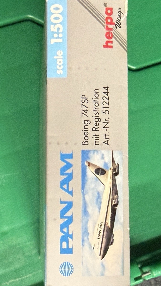HERPA WINGS 1:500 PAN AM BOEING 747SP NOS 512244 | eBay