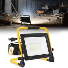 12000LM LED Work Light 128Leds Portable Flood Light with 16.4FT Cord&Individual