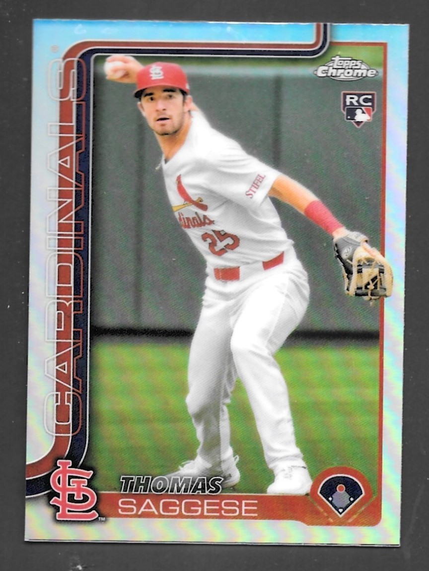 2025 Topps Chrome - #87 Thomas Saggese - NRMT - Refractor