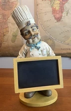 French/Italian Chef With Removable Chalkboard Kitchen Decor
