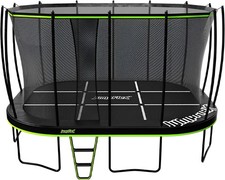 JumpFlex Trampoline MEGA Round Outdoor Trampoline with Net Enclosure and Ladder