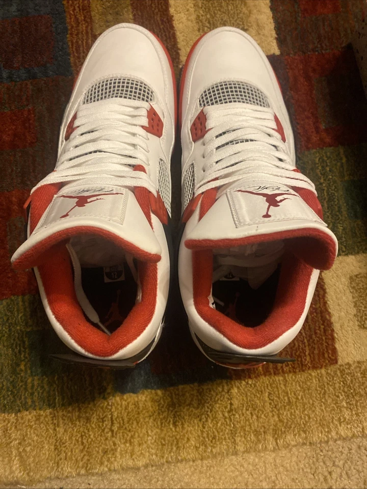 Air Jordan 4 Rojo Fuego 2012 Talla 12 308497-110 Falta Etiqueta Colgante Accesorio Foto 4 de 4