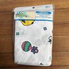 Vintage 1997 Baby Looney Tunes Sylvester Crib Sheet NOS Sealed 100 Cotton