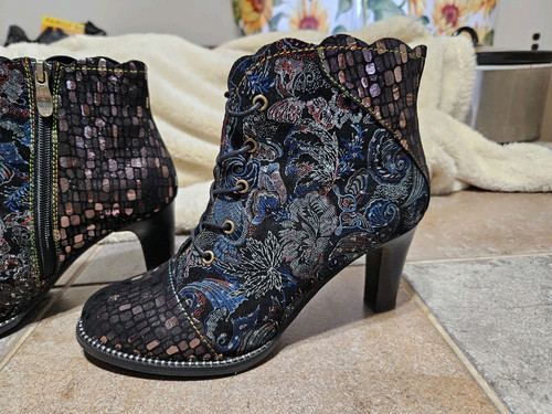 SPRING STEP L'ARTISTE GLITTERAIL ZIP BOOT 8.5 US, 39 EU Ankl EXCELLENT CONDITION - Picture 5 of 22
