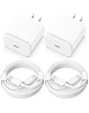 2x Cargador De Pared 20W USB-C Carga Rapida Original Para iPhone 15/Pro/Max/Plus