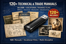 120+ Military & Technical Trade Manuals USB w/ Training Films