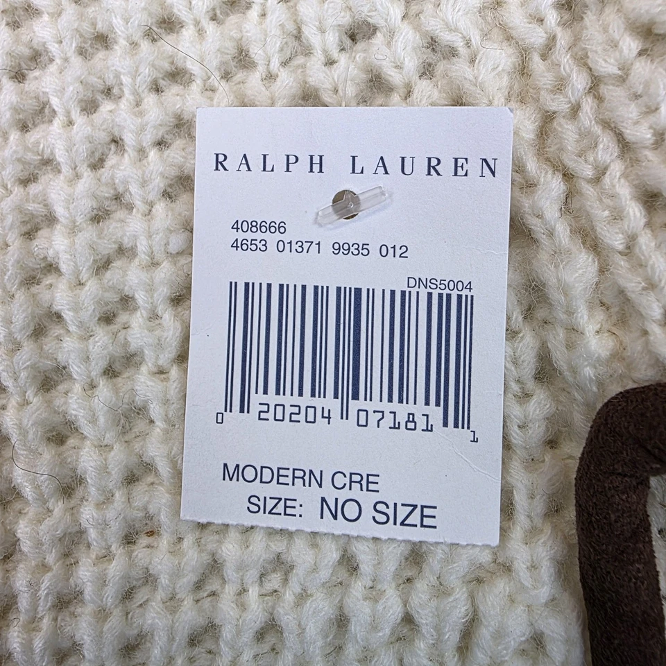 Poncho Lauren Ralph Lauren para mujer talla única crema capucha cuello tejido mezcla lana capa Foto 2 de 4