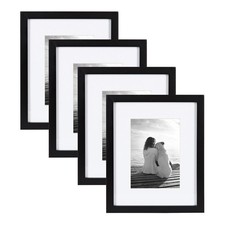 Designovation Gallery Wood Photo Frame Set For Customizable Wall Or Desktop