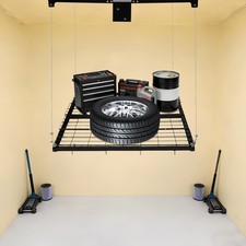 Metal Lifting Overhead Garage Lifting Storage Rack Ceiling Mount Heavy-Duty Rack