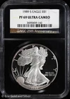1989-S $1 Proof American Silver Eagle NGC PF 69 Ultra Cameo | PR