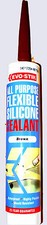 Evo-Stik All Purpose General Flex Silicone Sealant Clear Brown White 112896 