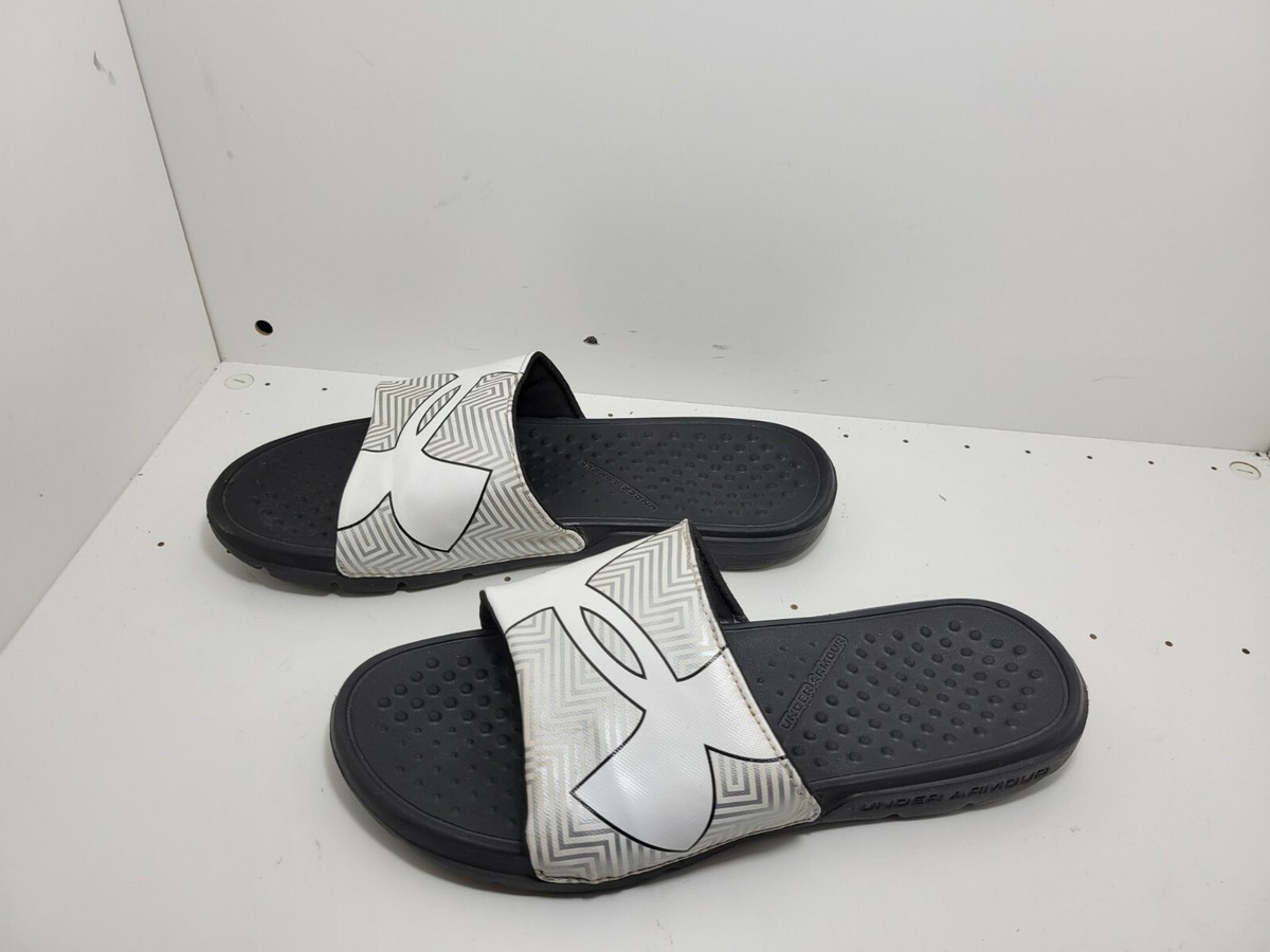 Under Armour Strike Optic Slides Under Armour Mens Strick Optic 1266357-001 Slip On Black  main image 4