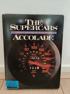 TEST DRIVE 2 THE DUEL THE SUPERCARS SUPER CARS ADD-ON IBM PC BIG BOX ACCOLADE