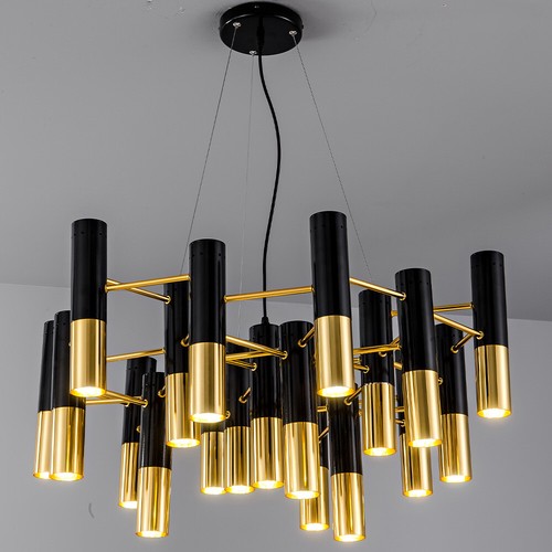 Lampadario moderno lusso oro nero accessori luce soffitto cucina camera da letto - Foto 19 di 19