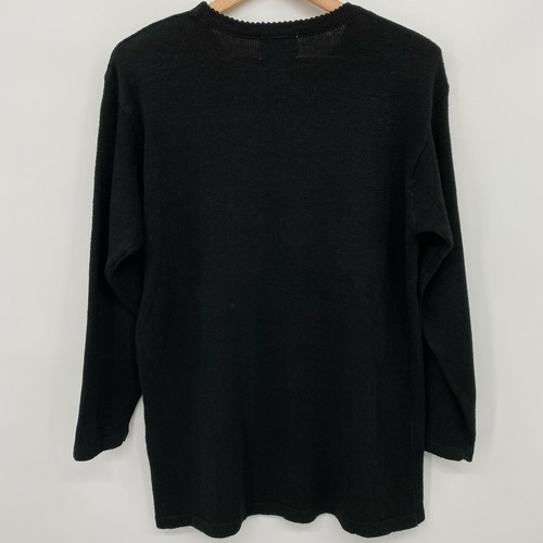 Vintage Sweater Jumper Medium 1992 Sequins Shoulder Pads Statement 90s Disco Y2K - Picture 5 of 7
