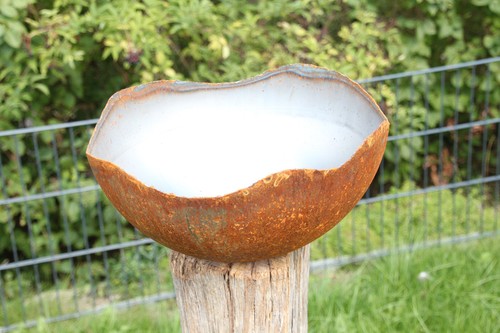 Halbschale Rostschale Garten Edelrost Pflanzschale Deko Metall 50cm - Bild 5 von 11