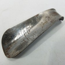 Vintage Schiff's Shoe Store Advertising Shoe Horn Silver Tone