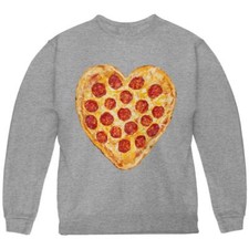 Pepperoni Pizza Heart Youth Sweatshirt