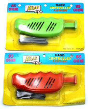 2pc 1960s Vintage ATLAS Tool Co. Hillside NJ USA 85 OHM SLOT CAR HAND CONTROLLER