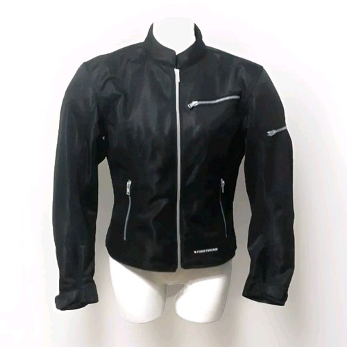 Firstgear Protective Contour Mesh Armoured Black Motorcycle Riding Jacket Large