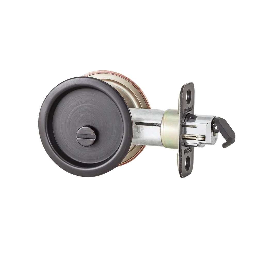 335mm Venetian Bronze Round Pocket Door Lock for Enhanced Privacy  