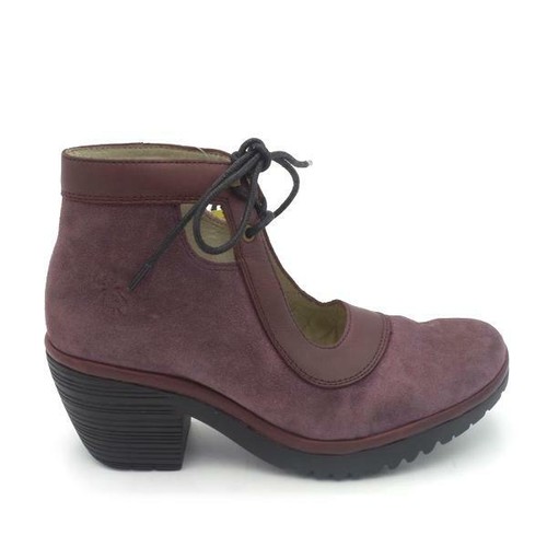 FLY London Suede Laced Mary Jane Ankle 