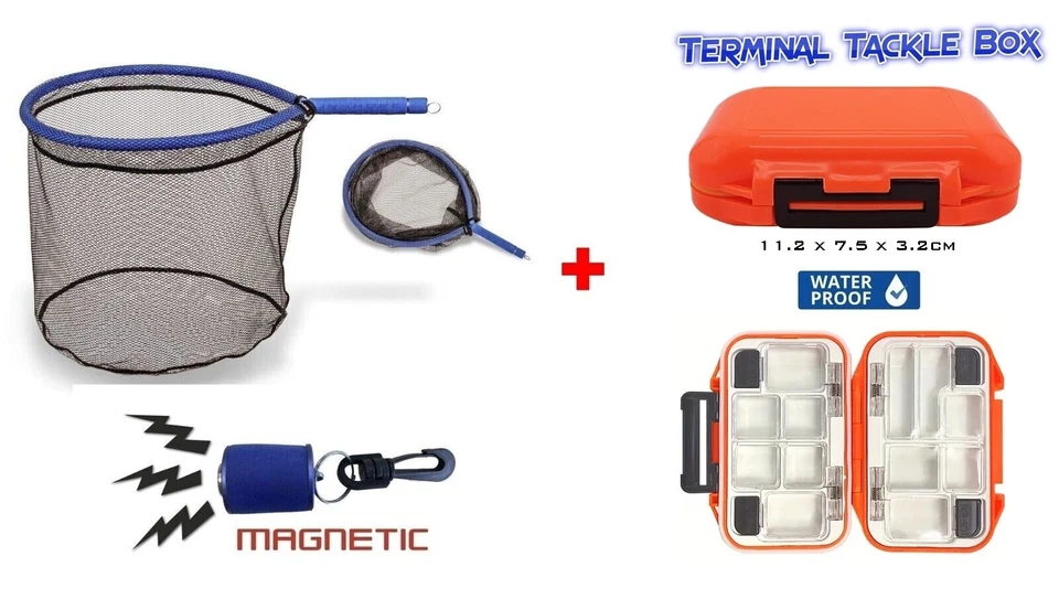 Watkescher Inshore Floating Kescher + Wasserdichte Tackle Box